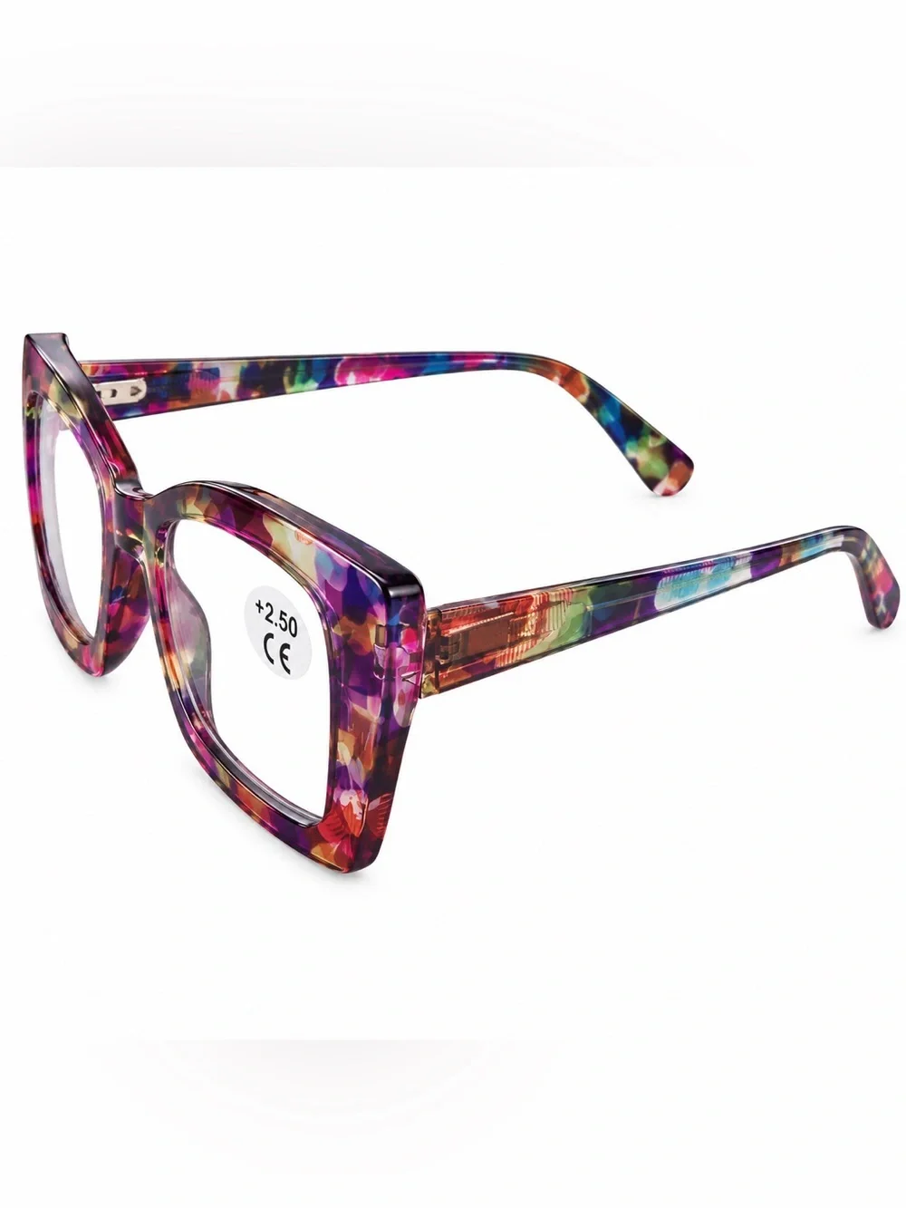 Multicolor Mosaic Square Women's Eyeglass Frames